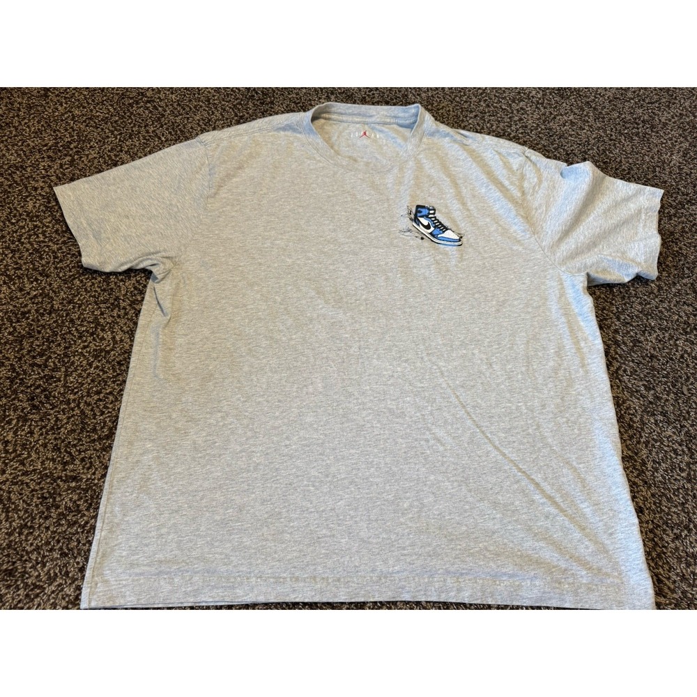 Jordan Air Jordan Has Landed Royal Blue 1 Graphic T-Shirt Gray XXL